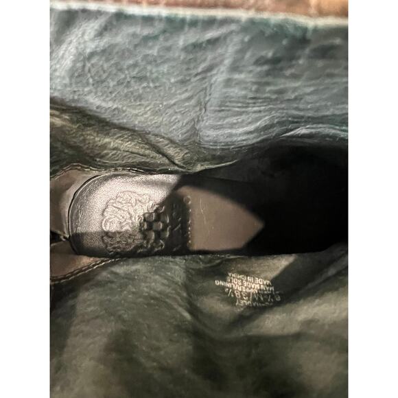 Vince Camuto Womens Hadley Ankle Boots Booties Brown Leather Stacked Zip 8.5 M - Picture 10 of 11